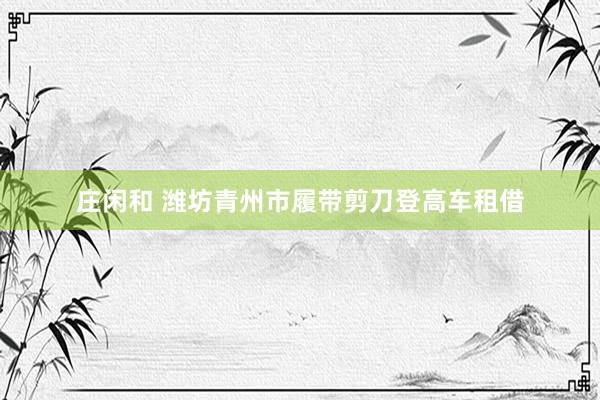 庄闲和 潍坊青州市履带剪刀登高车租借