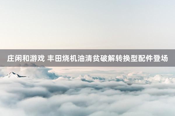 庄闲和游戏 丰田烧机油清贫破解转换型配件登场