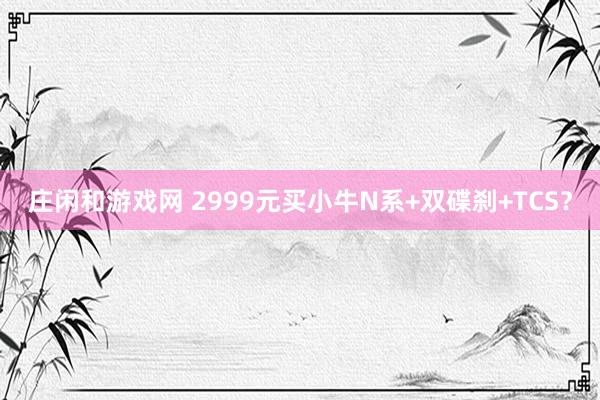 庄闲和游戏网 2999元买小牛N系+双碟刹+TCS？