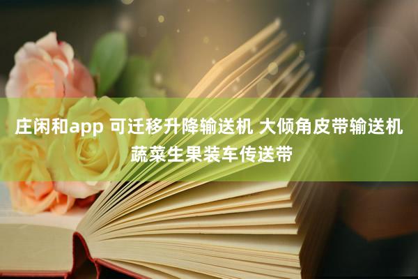 庄闲和app 可迁移升降输送机 大倾角皮带输送机 蔬菜生果装车传送带