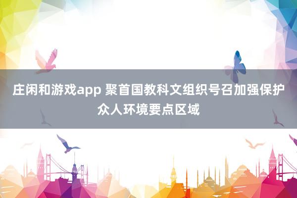 庄闲和游戏app 聚首国教科文组织号召加强保护众人环境要点区域