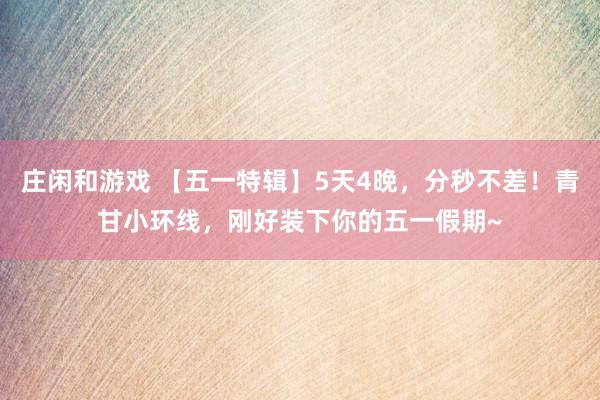 庄闲和游戏 【五一特辑】5天4晚，分秒不差！青甘小环线，<a href=